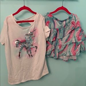 Unicorn flip sequin set from Justice.
